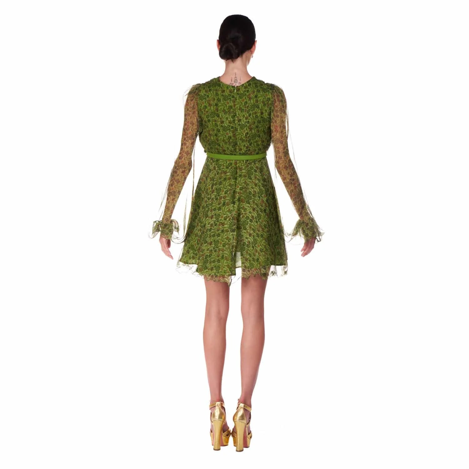 Short dress in silk crepon - Dress