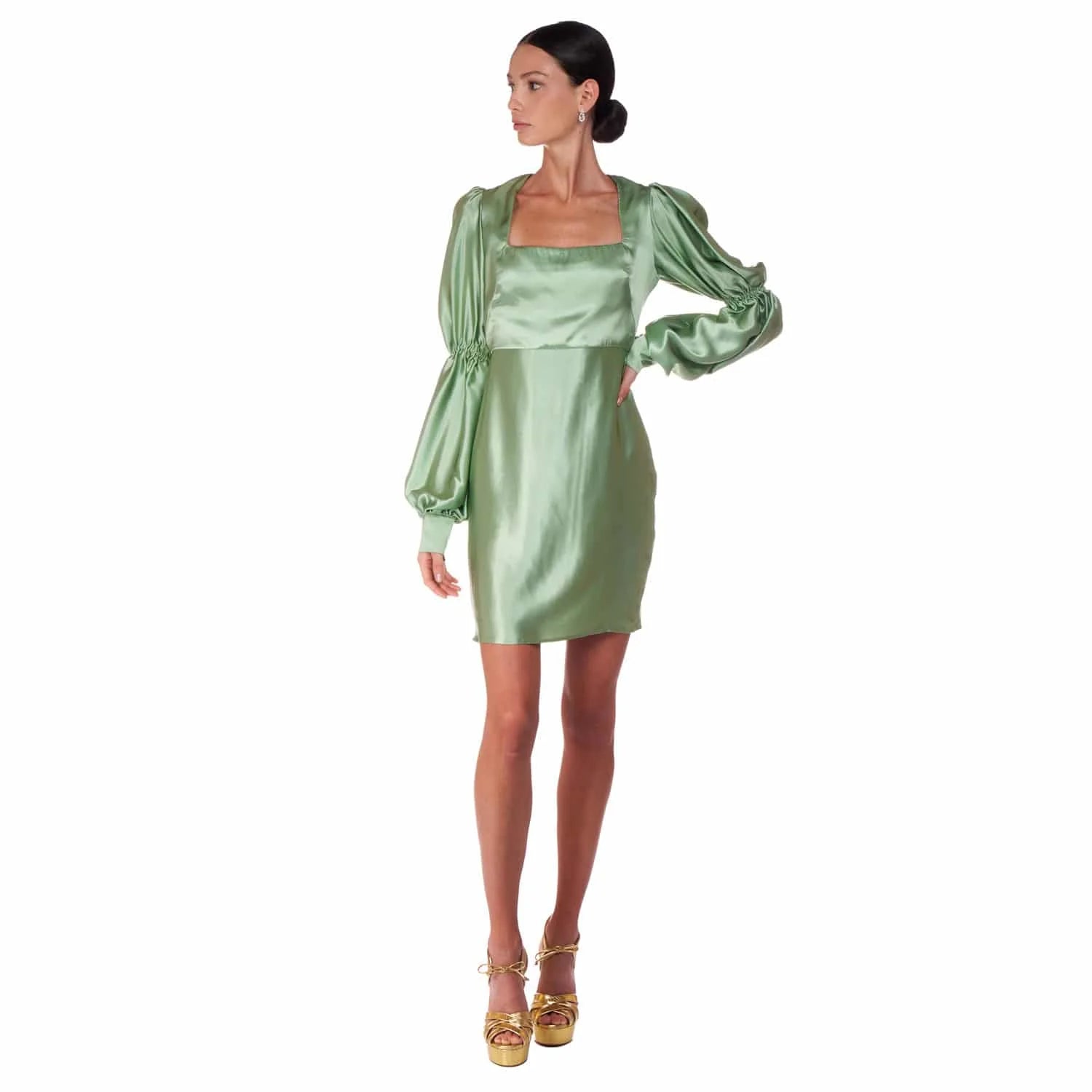 Short light green dress - Dress