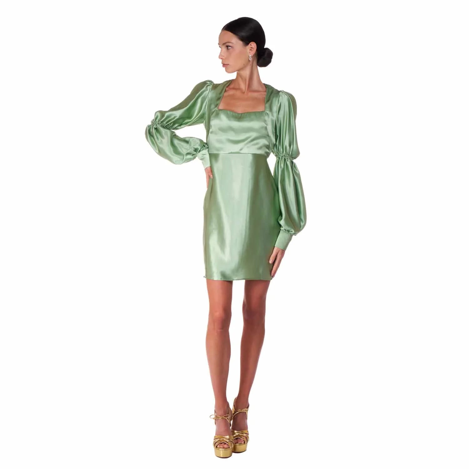 Short light green dress - Dress