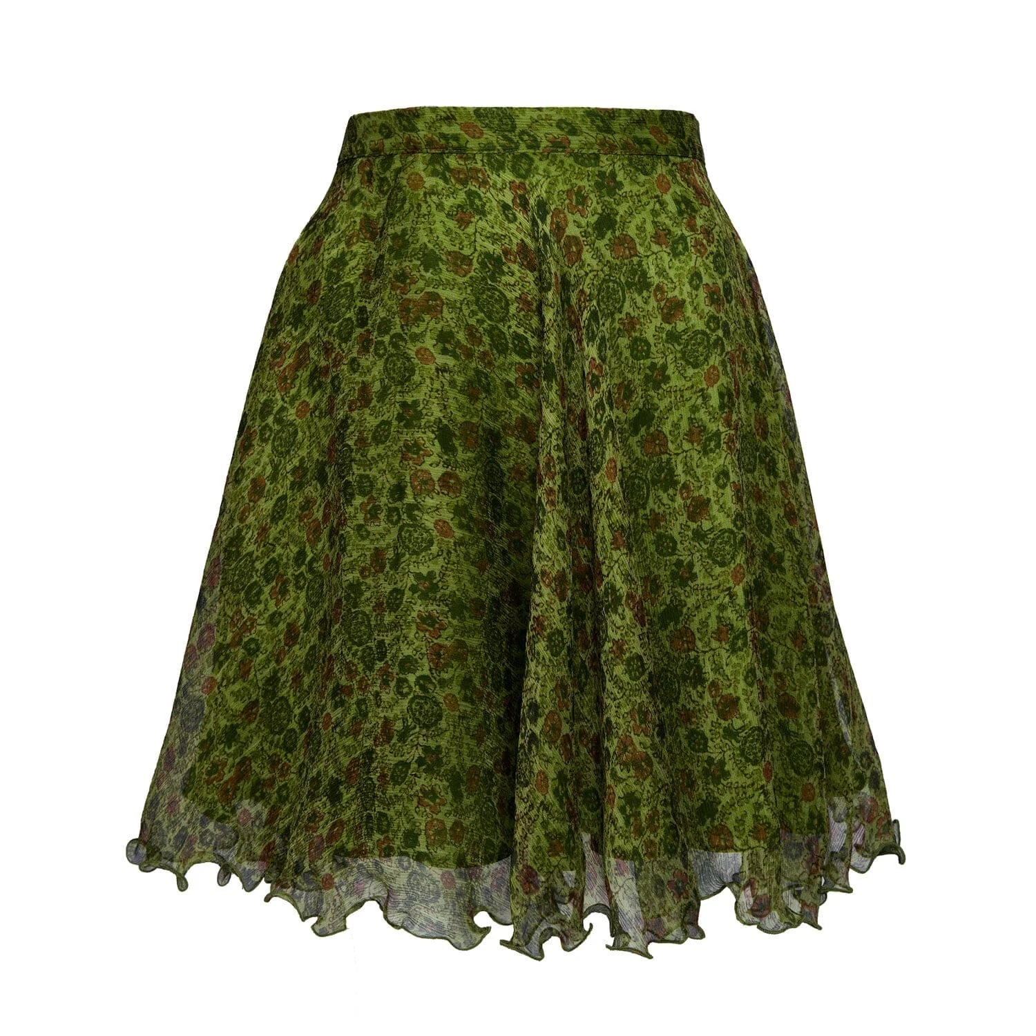 Short skirt in silk crepon - Skirt