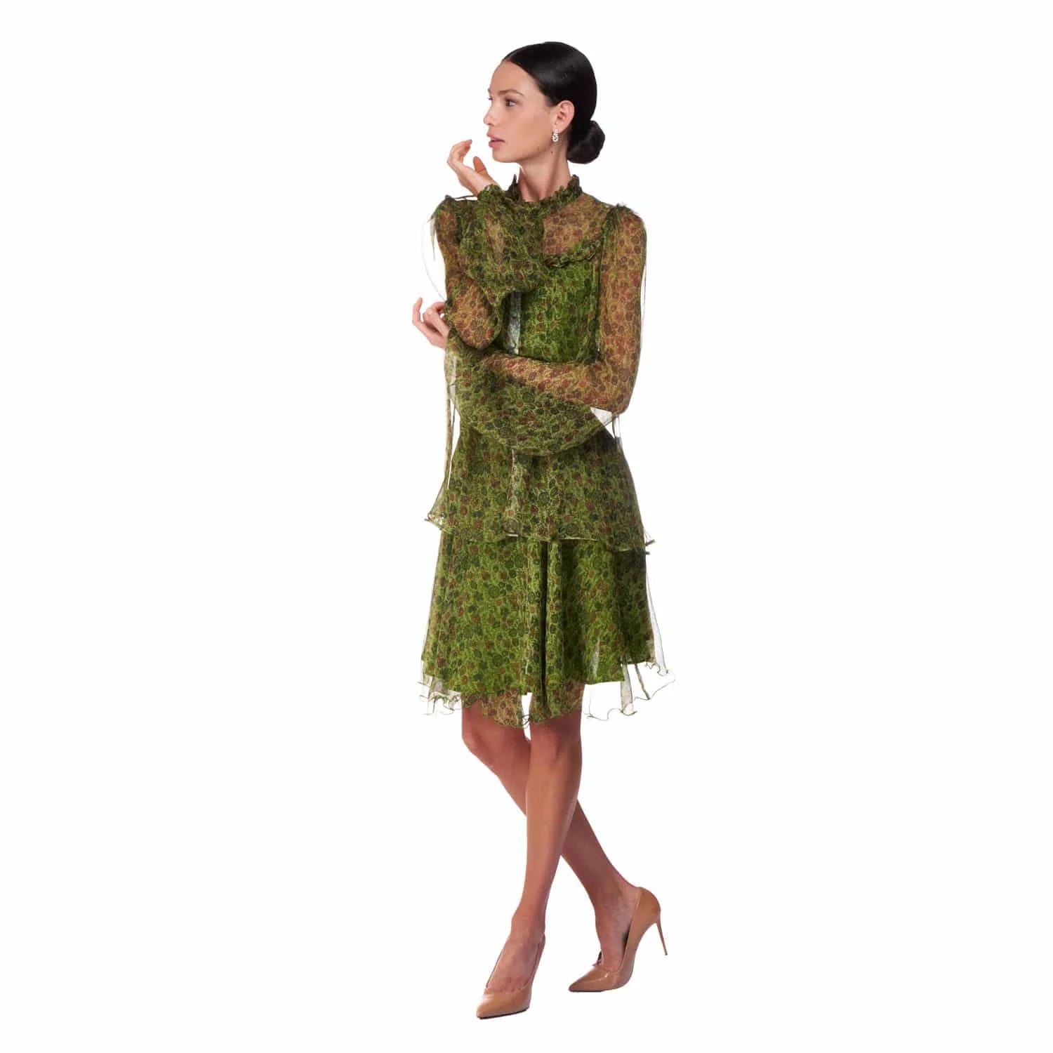 Short skirt in silk crepon - Skirt