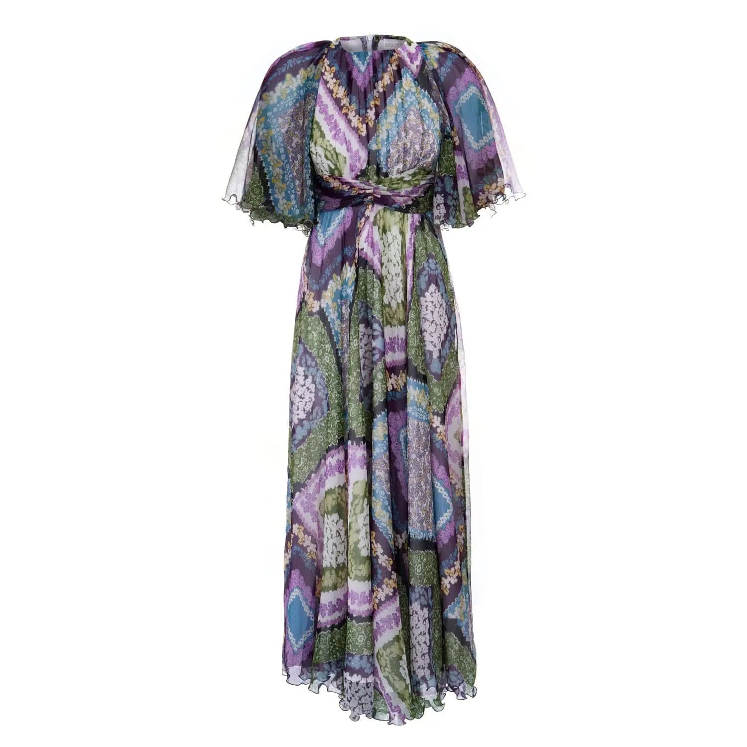 Short sleeve silk dress - Dress