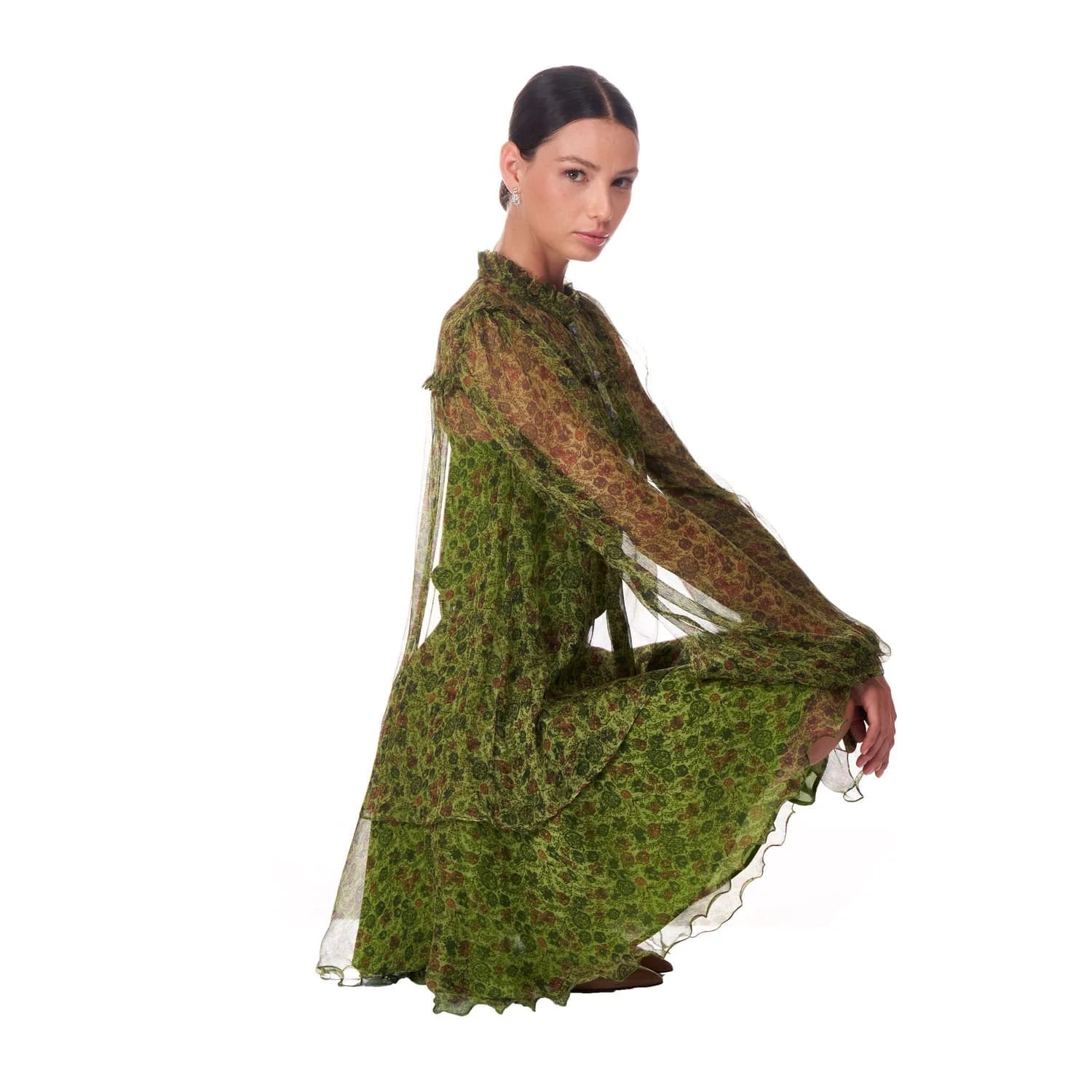 Silk blouse with floral pattern - Blouse