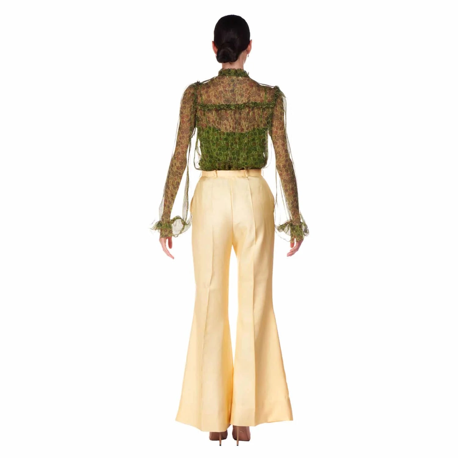 Silk blouse with floral pattern - Blouse