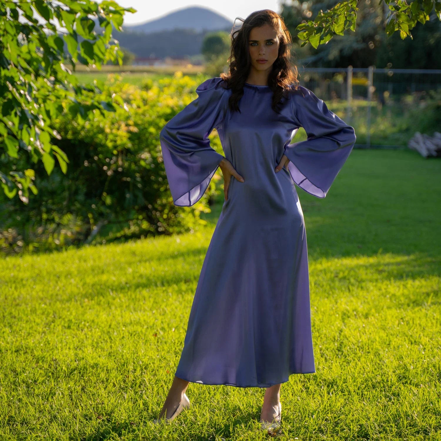 Silk Flare Dress - Dress