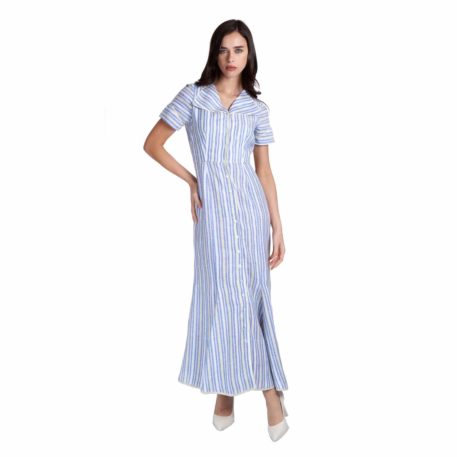 Striped linen dress - Dress
