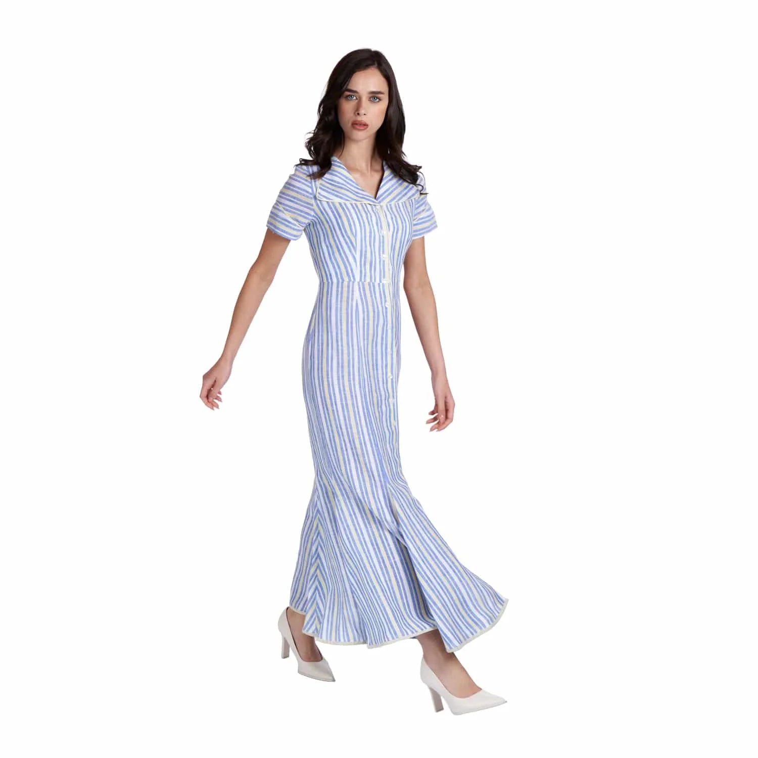 Striped linen dress - Dress