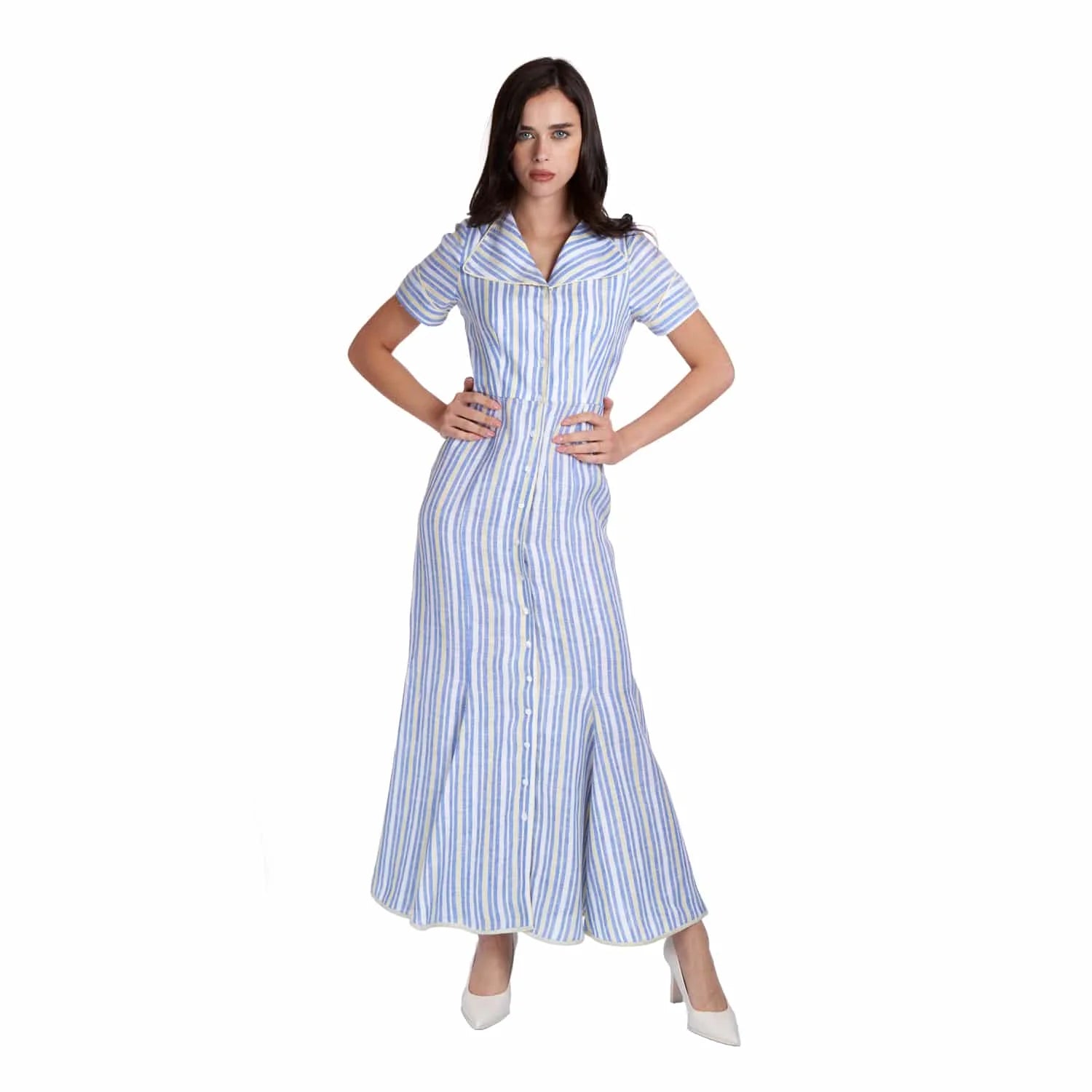 Striped linen dress - Dress