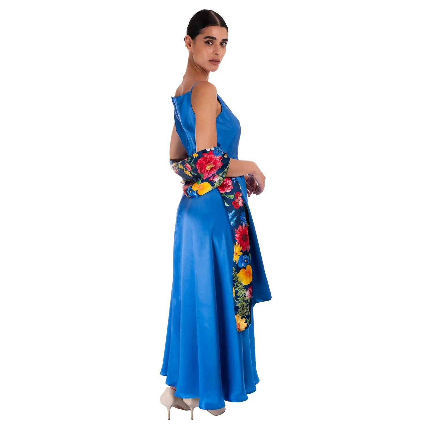 The Rarefied Silk Gown with Scarf B2B - Dress