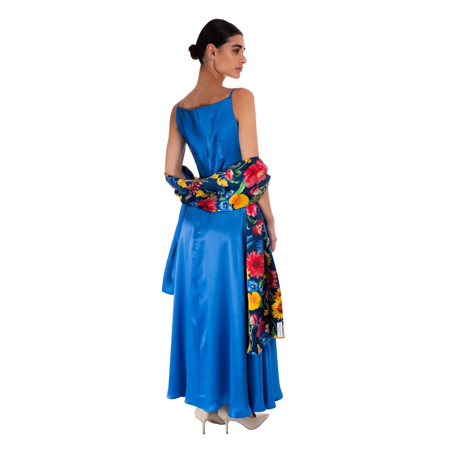The Rarefied Silk Gown with Scarf B2B - Dress