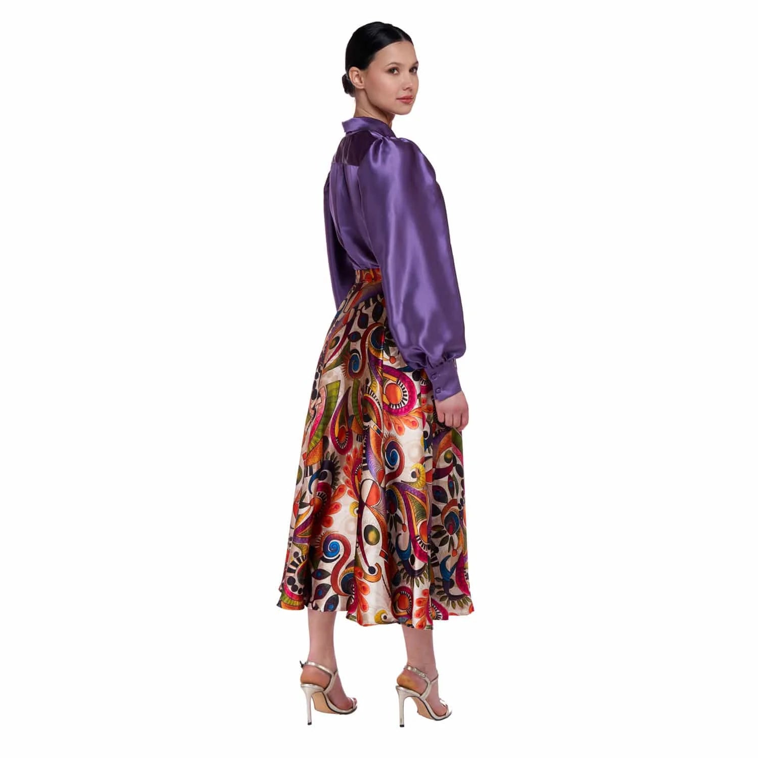 Violet silk blouse - Blouse