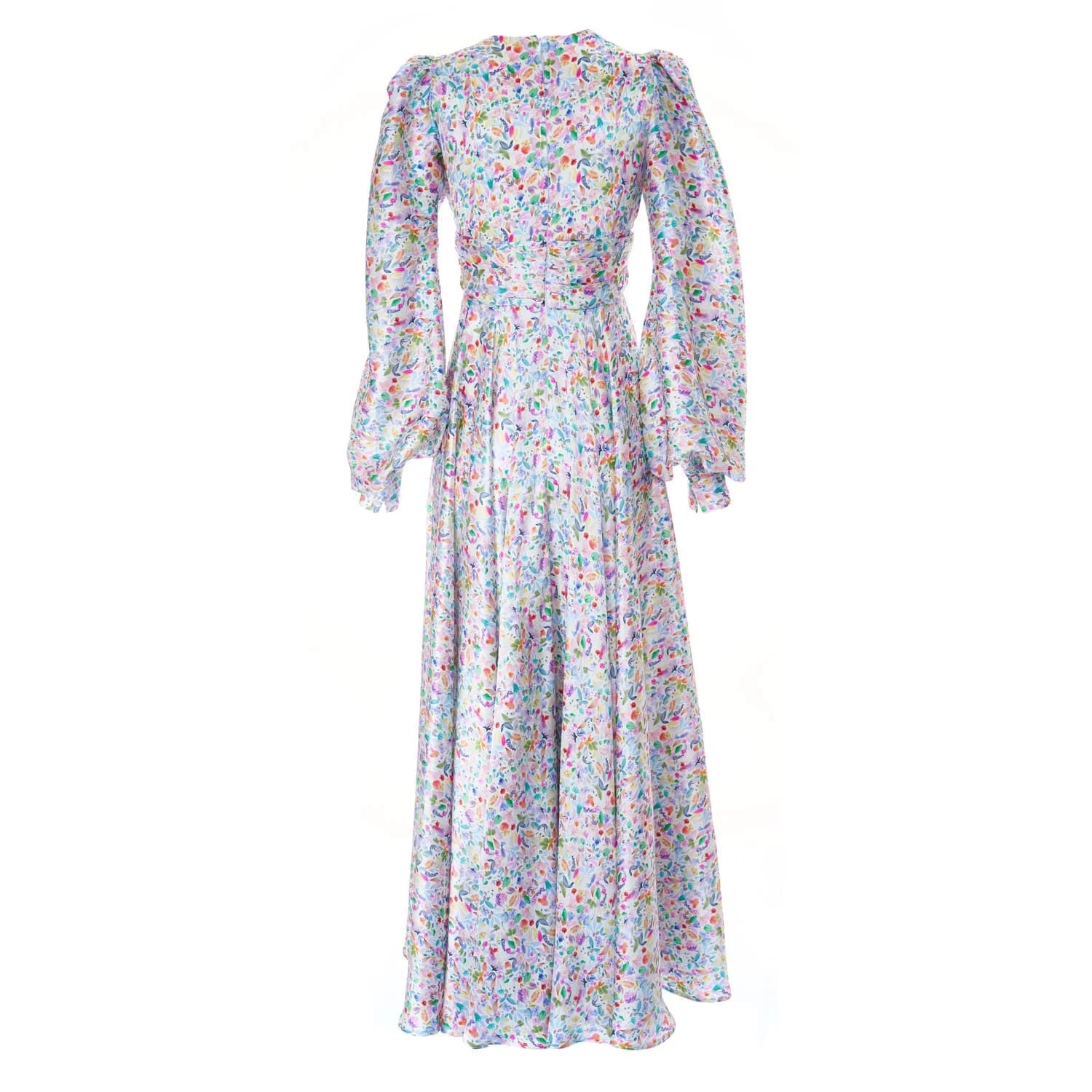 Watercolor print silk dress - Dress