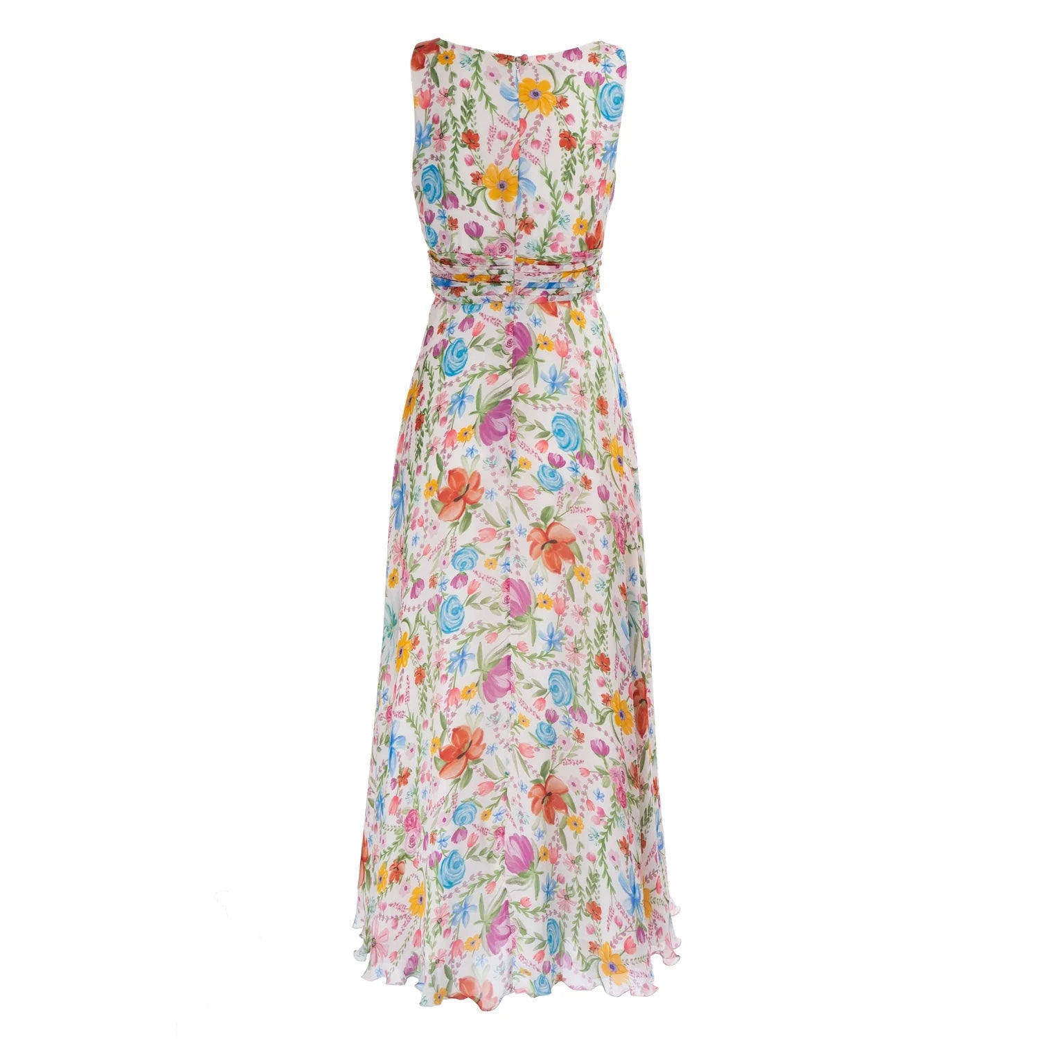 Watercolour Garden Gown in Silk Georgette - Dress
