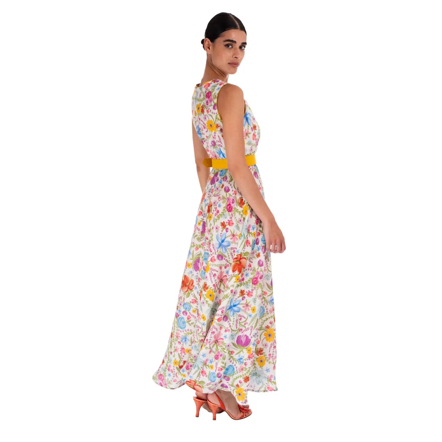 Watercolour Garden Linen Dress - Dress