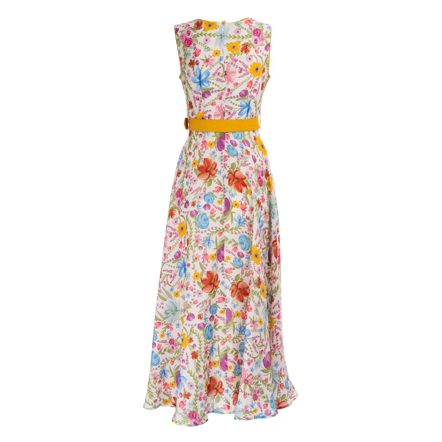 Watercolour Garden Linen Dress - Dress