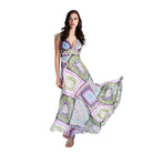 Dress in Floral Pattern Silk Crepon - Dress