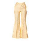 Flared trousers in silk shantung - Trousers