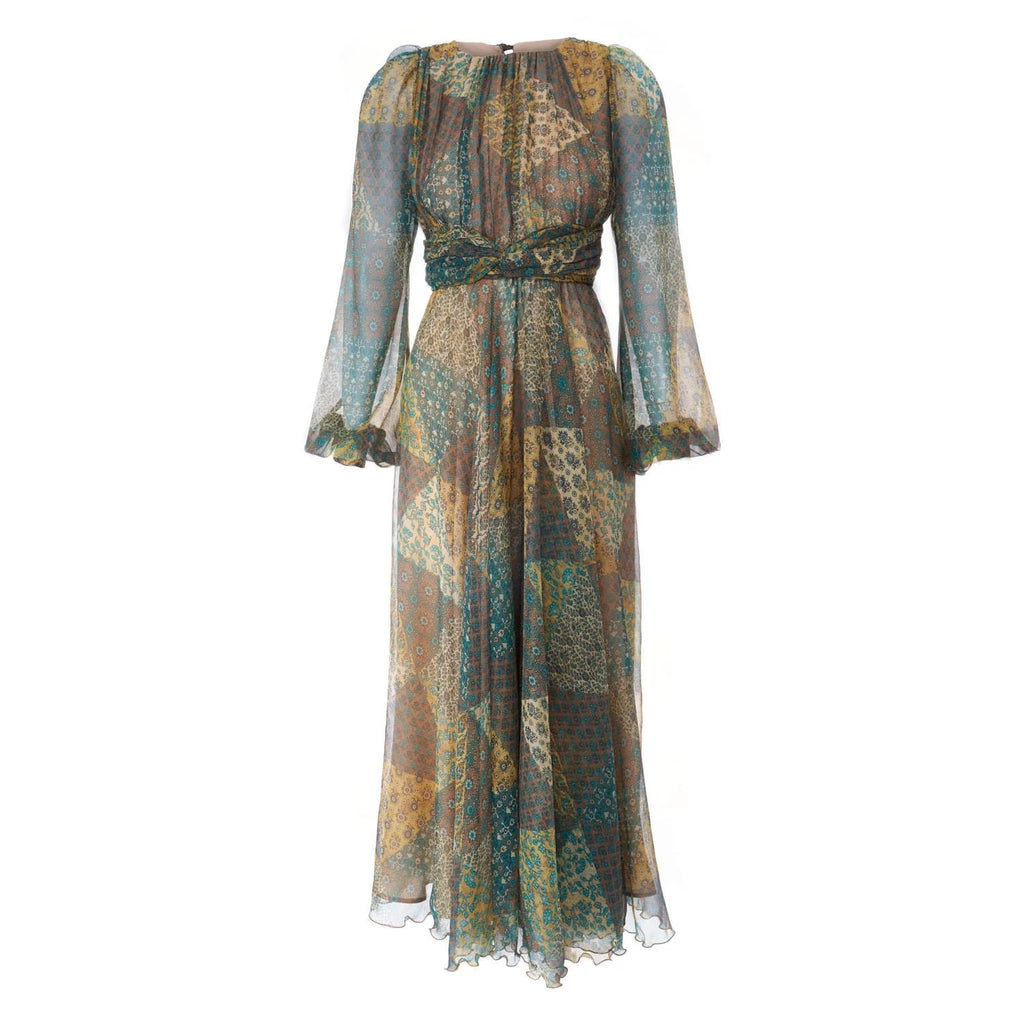 Floral fantasy silk dress - Dress