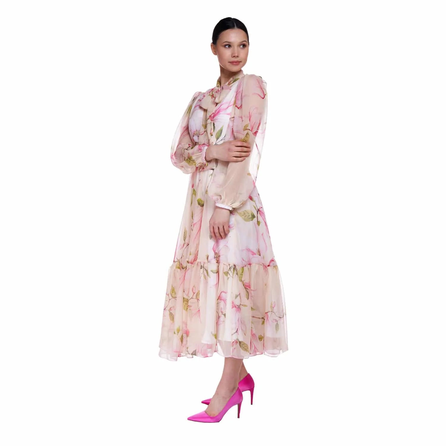 Long cream Magnolia dress - Dress