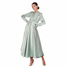 Long dress in shantung - Dress