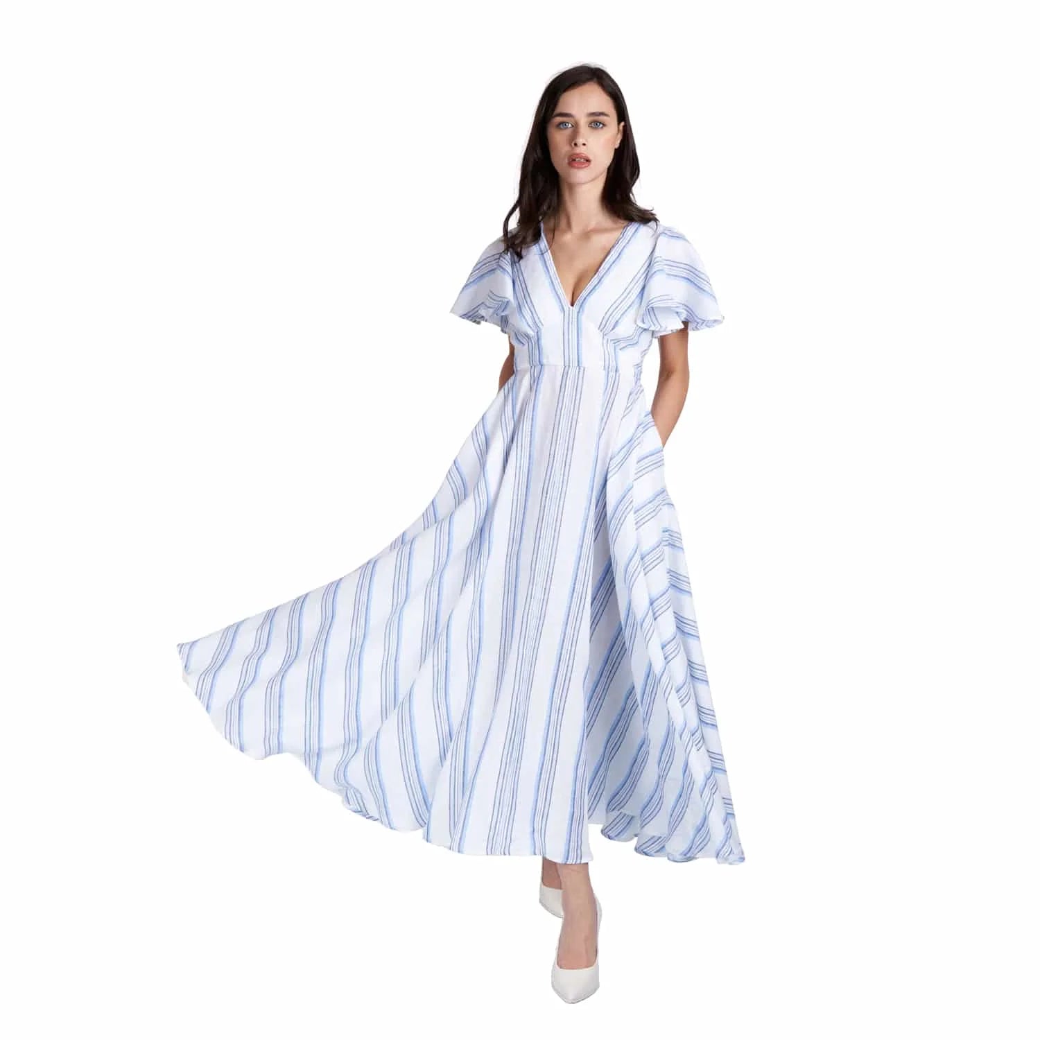 Long Linen Dress - Dress