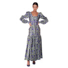 Long purple ‘Botanica’ print dress - Dress