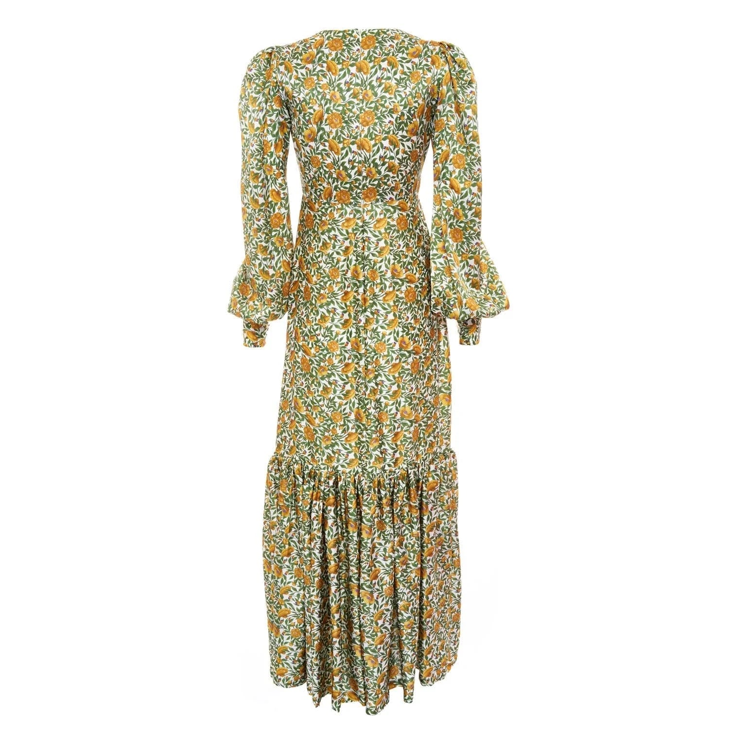 Long silk dress ‘Botanica’ print - Dress