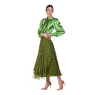 Long skirt in silk crepon - Skirt