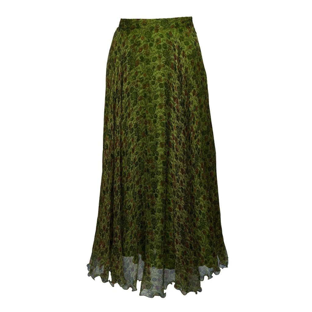 Long skirt in silk crepon - Skirt