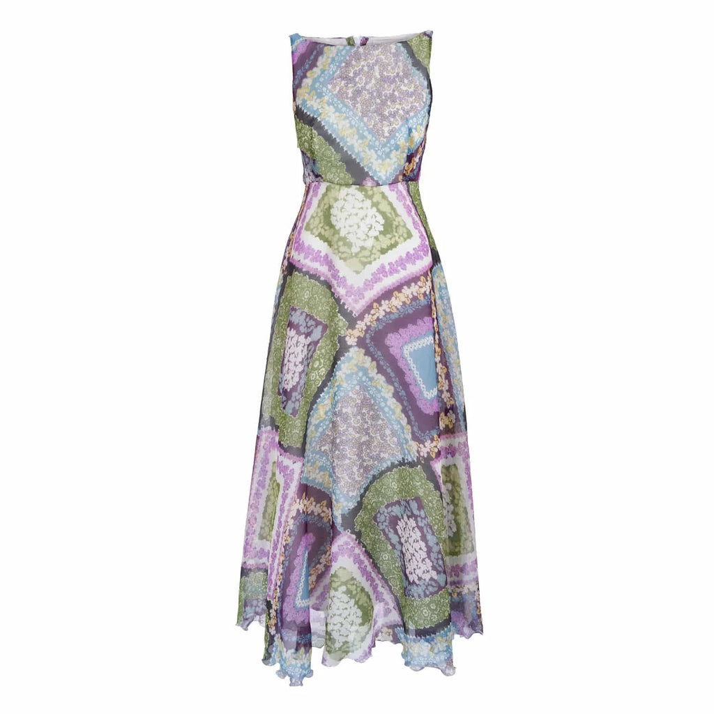 Multi-color Silk Dress - Dress