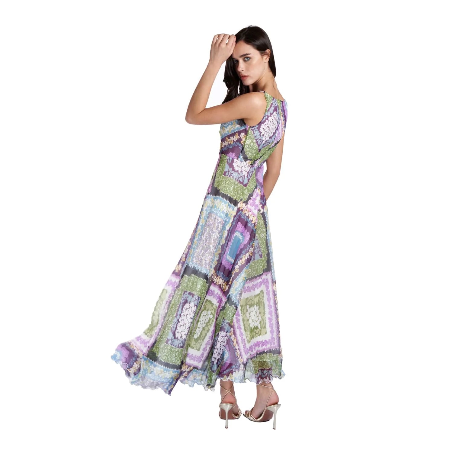 Multi-color Silk Dress - Dress
