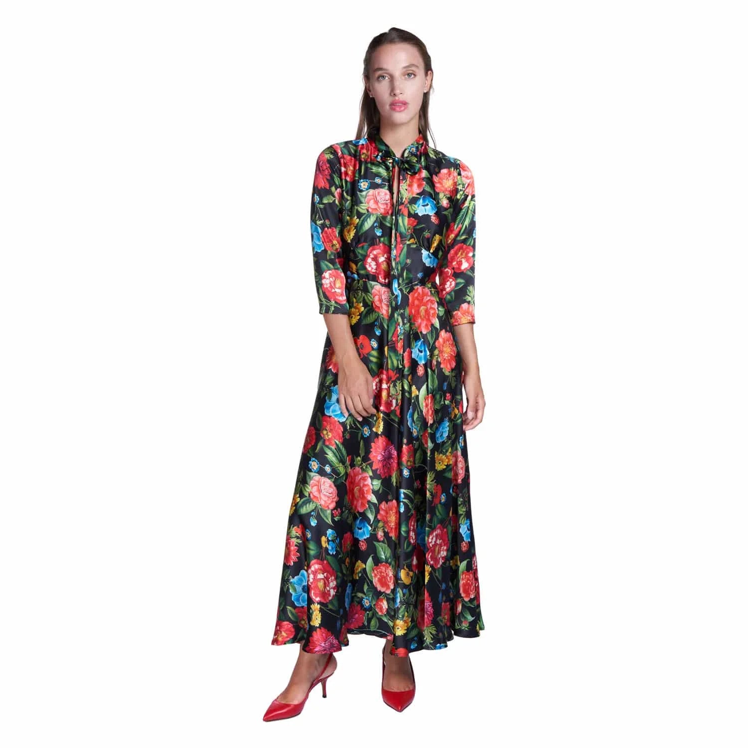 Multi floral silk dress - Dress