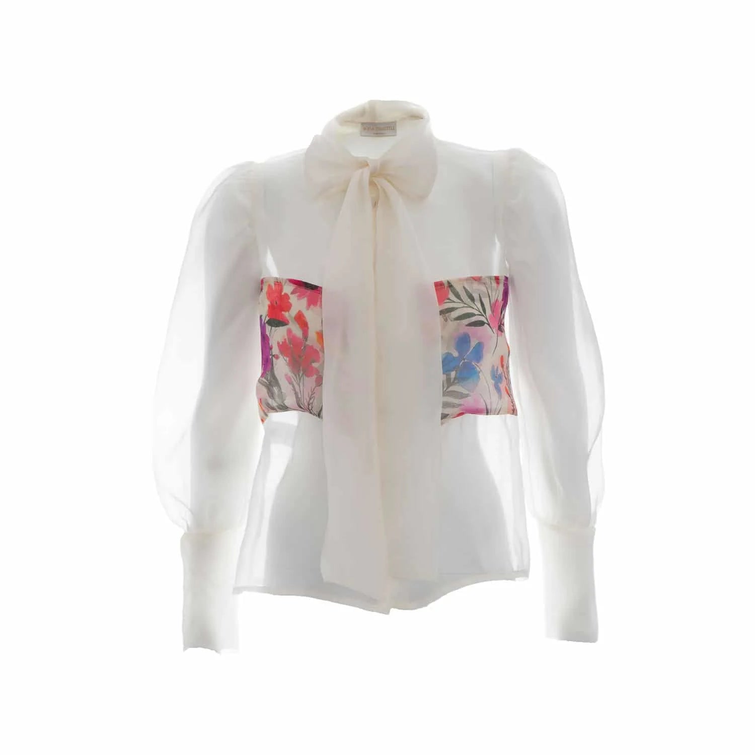 Organza blouse with floral pattern - Blouse
