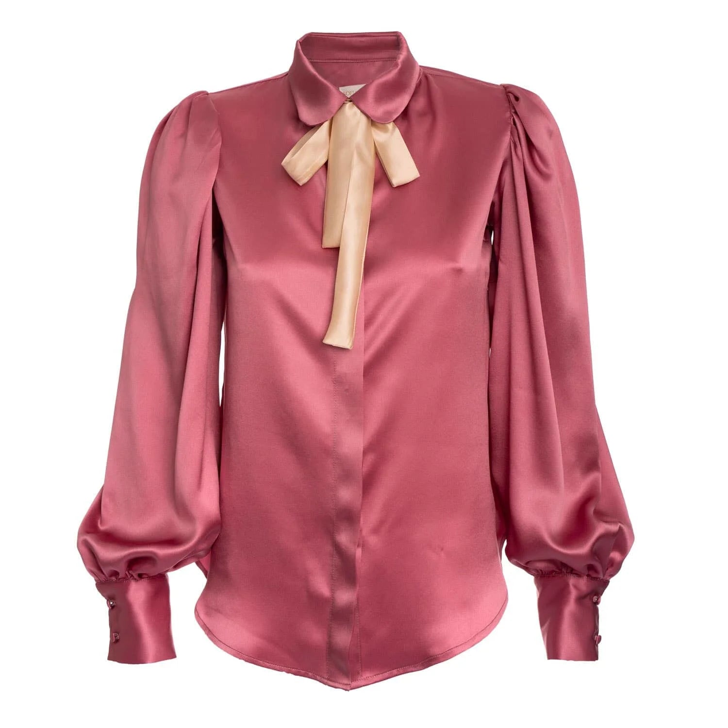 pink silk blouse - Blouse
