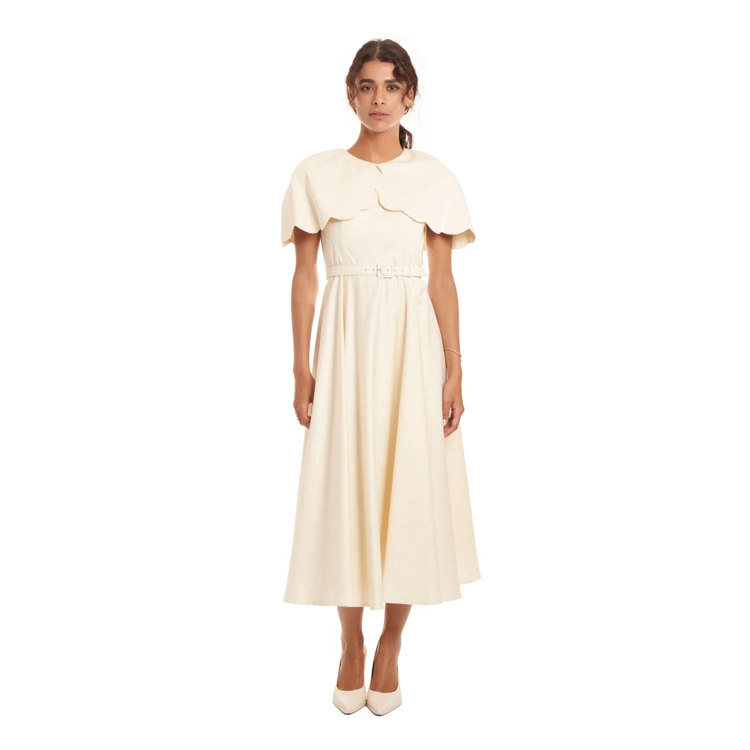 Satin Capelet Gown - Dress