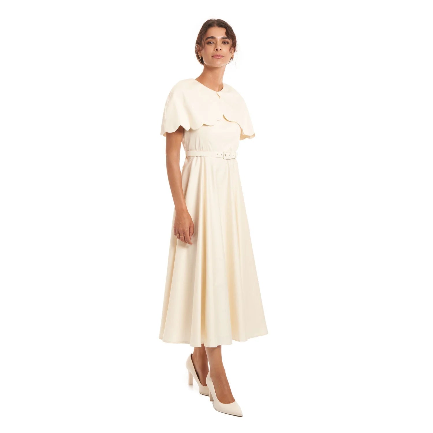 Satin Capelet Gown - Dress