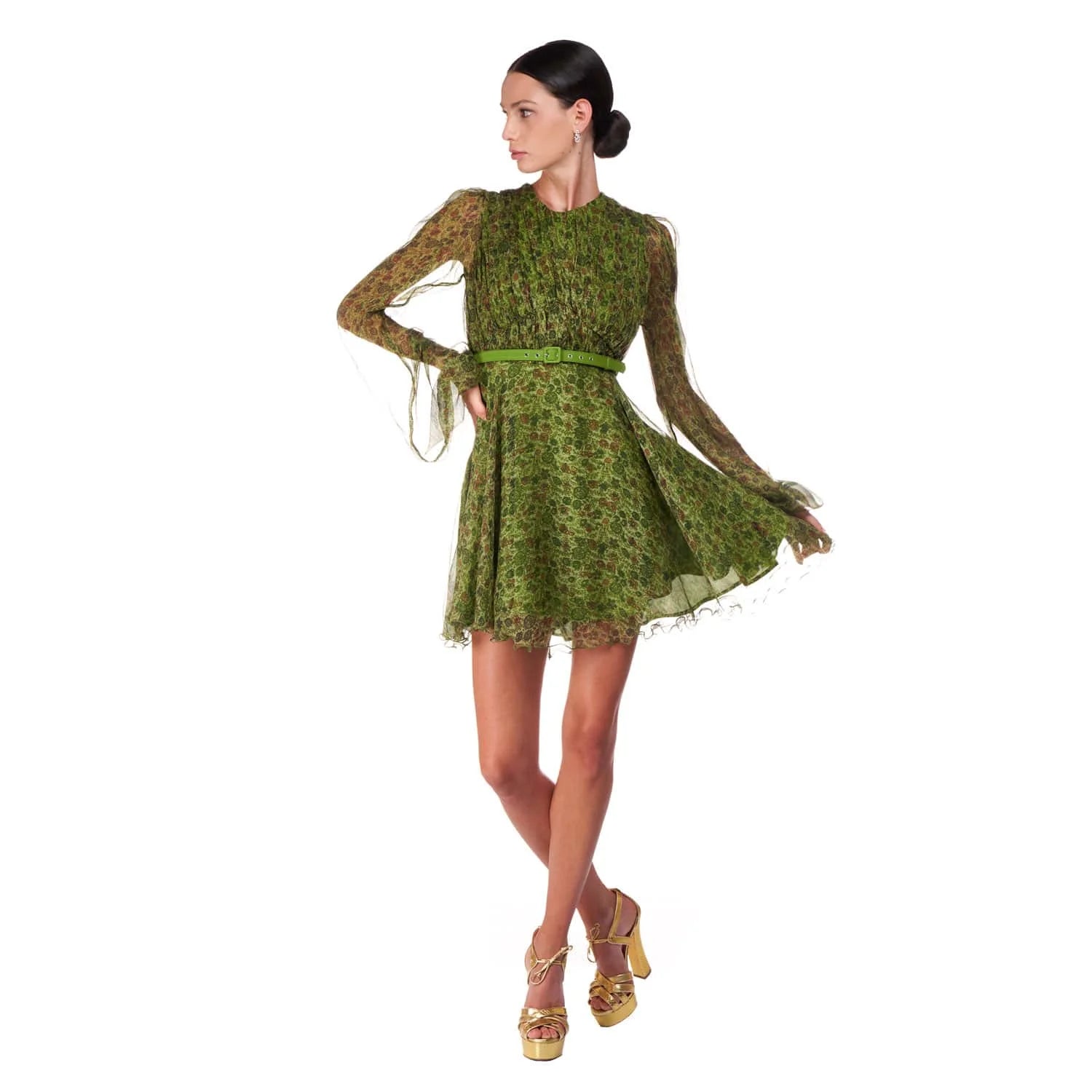 Short dress in silk crepon - Dress