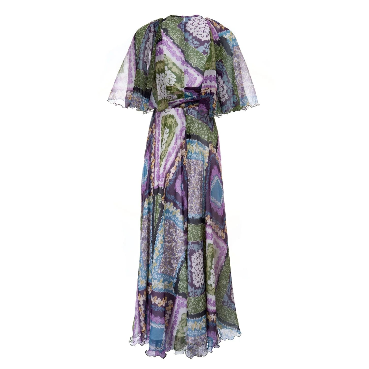 Short sleeve silk dress - Dress