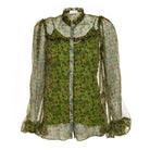 Silk blouse with floral pattern - Blouse