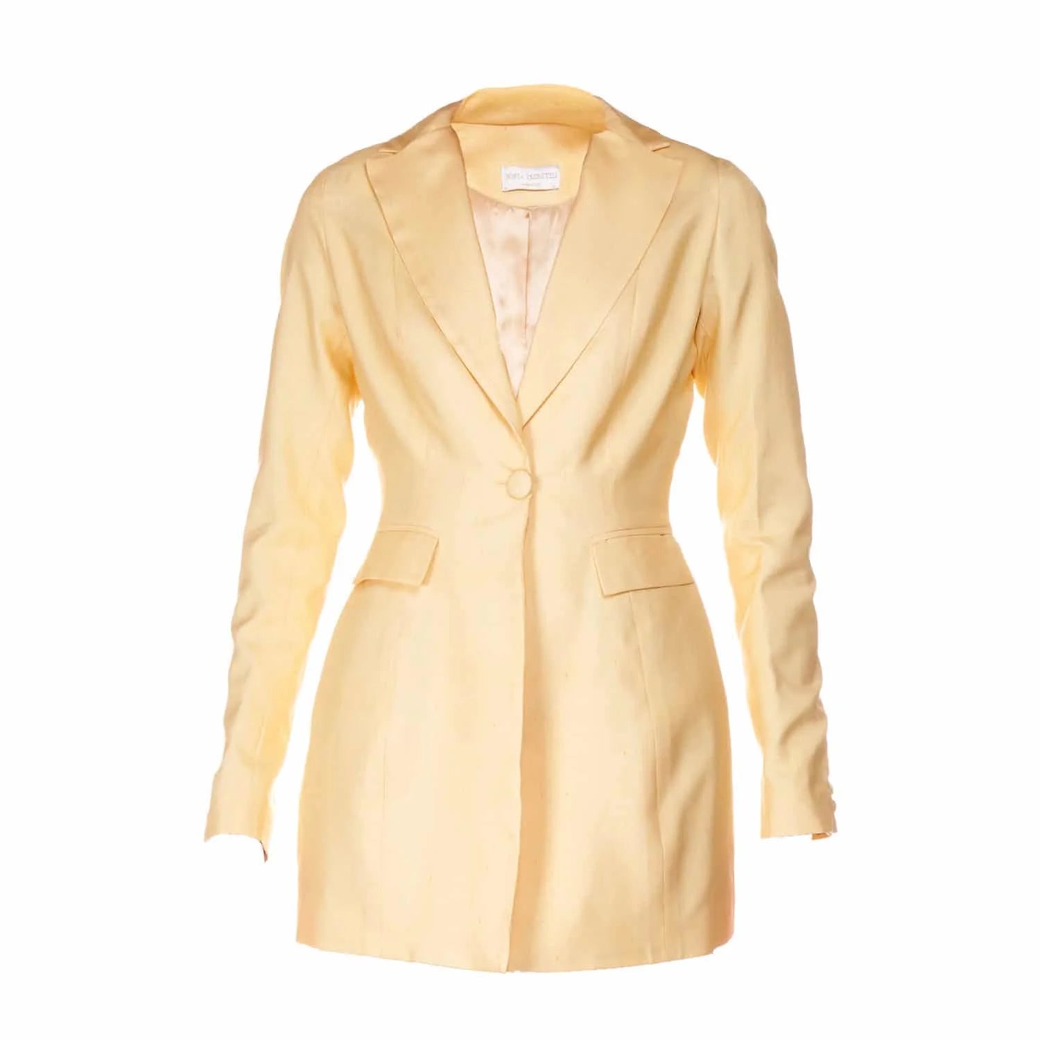 Single-breasted tailored jacket in silk shantung - Jacket