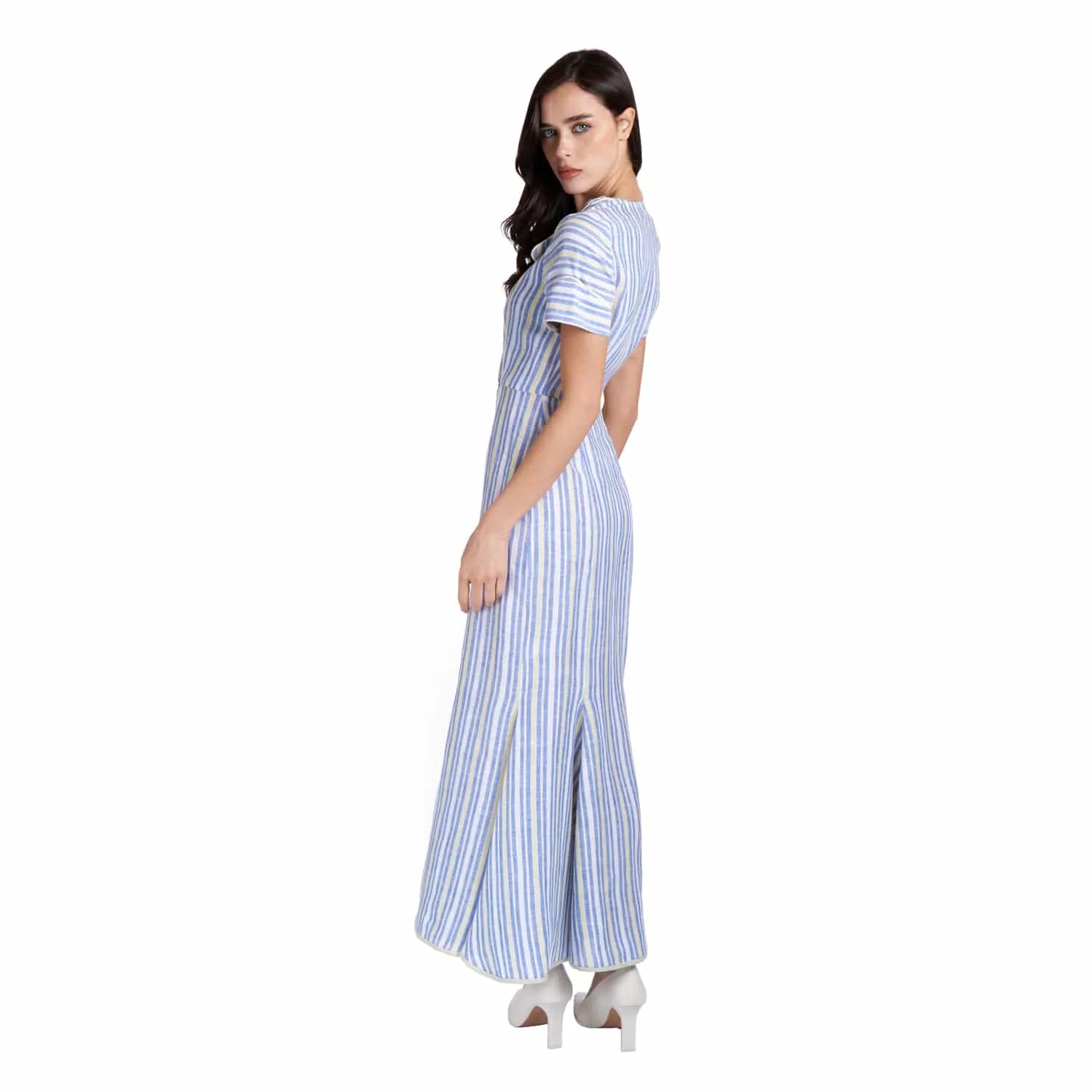 Striped linen dress - Dress